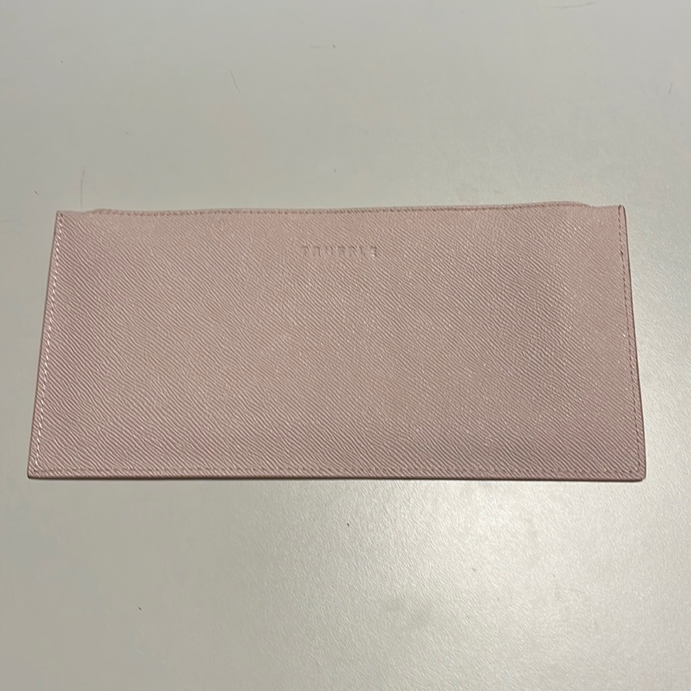 Truffle One privacy clutch skinny bag pouch blush pink  10.5 x 5 inches